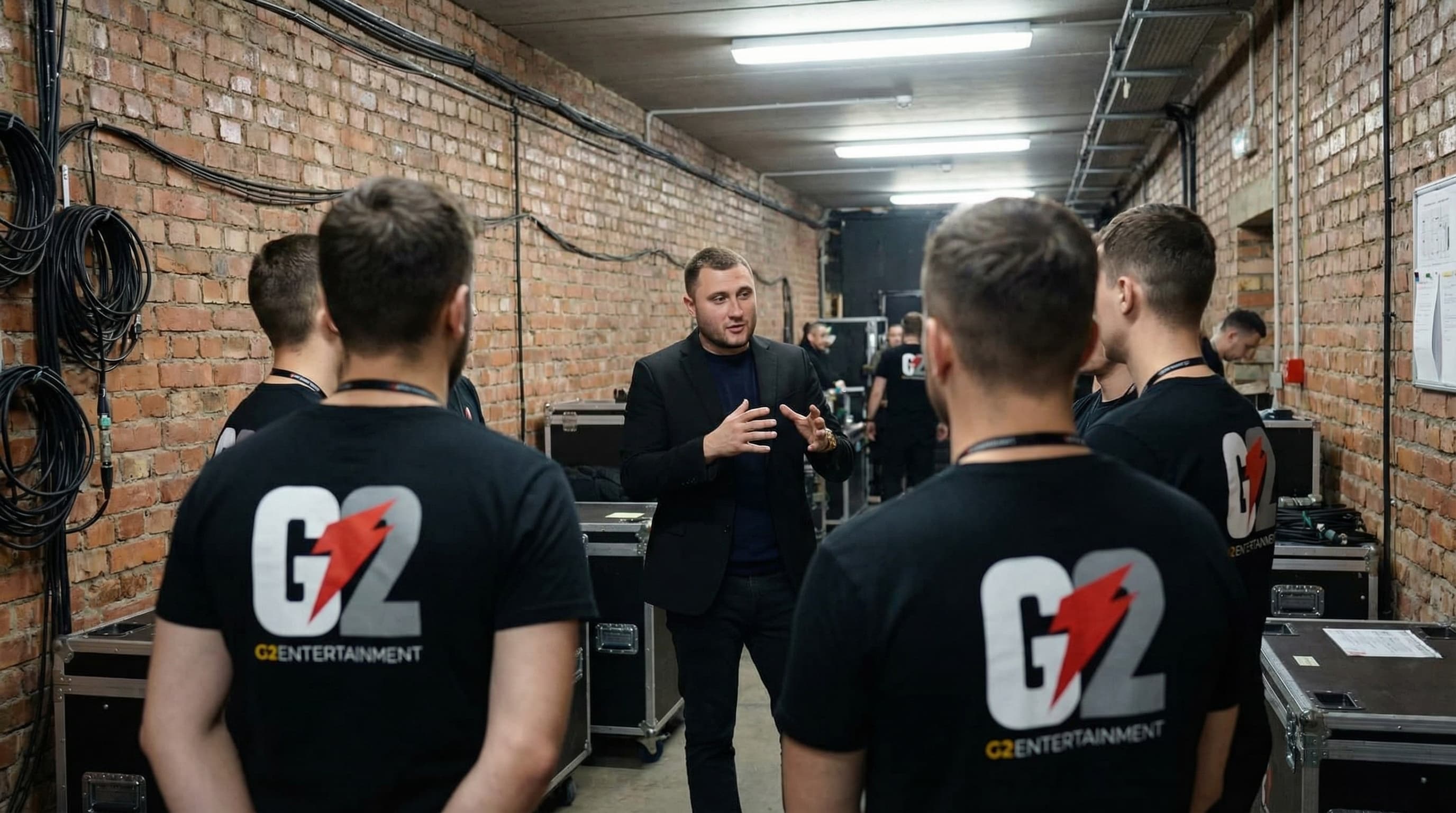 Dylan Gibson leading the G2 Event Staff Team